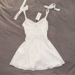 NWT Cotton Candy LA White Eyelit Mini Dress S